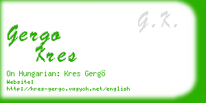gergo kres business card